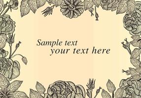 Vintage Flowers Frame Garden vector
