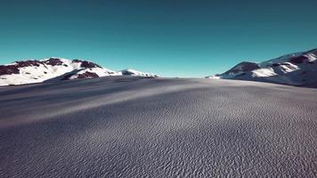 Snow covered volcanic crater in Iceland video