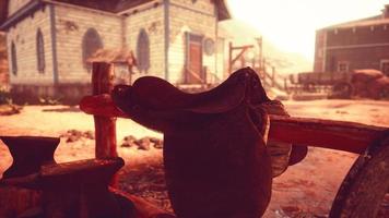 old American wild western style town video