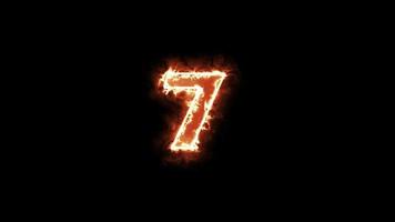 10 seconds countdown on fire animation. video 4K countdown timer from 10 to 0 number