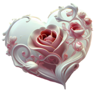 rose heart fantasy . AI Generated png