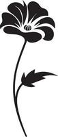Flower vector silhouette illustration, black color silhouette