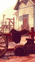 old American wild western style town video
