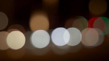 Colorful Urban Night City Lights Bokeh Background video