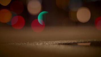 Colorful Urban Night City Lights Bokeh Background video