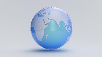 3D Rotating Earth Globe Animation Loop video