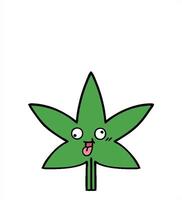 cute cartoon of a marijuana leaf creative drawing video